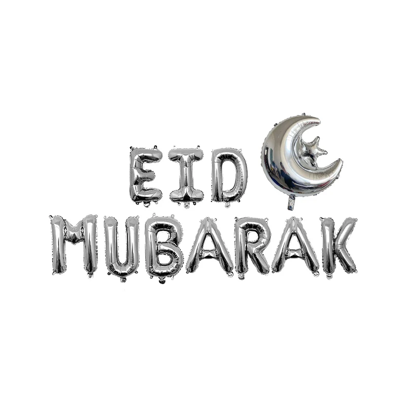 Eid Mubarak Ballonnen Decoratie Ramadan Mubarak hangende banner Eid ballonnen gouden ballonnen en Eid folieballon ster en maan slinger voor Eid Mubarak Party Vakantiehuis Decoratie