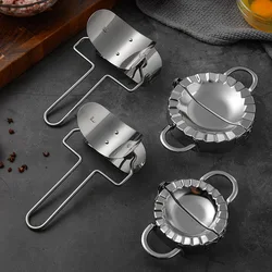 Round Dumpling Maker Stainless Steel Dough Cutter Skin Slicer Machine DIY Jiaozi Ravioli Pie Pastry Mold Kitchen Baking Tools