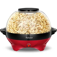 Popcorn Machine, 6-Quart Popcorn Popper maker, Nonstick Plate, Electric Stirring with Quick-Heat Technology, Cool Touch Handles 1