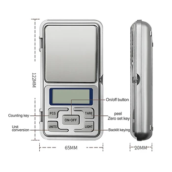0.01g 500g Mini Electronic Scales High Precision Pocket Digital Scale