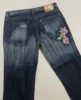 Classic Washed Solid Baggy Jeans High Street Pocket Embroidery Flower Design Wide Leg Pants Y2k Fashionable Flare Jeans 4
