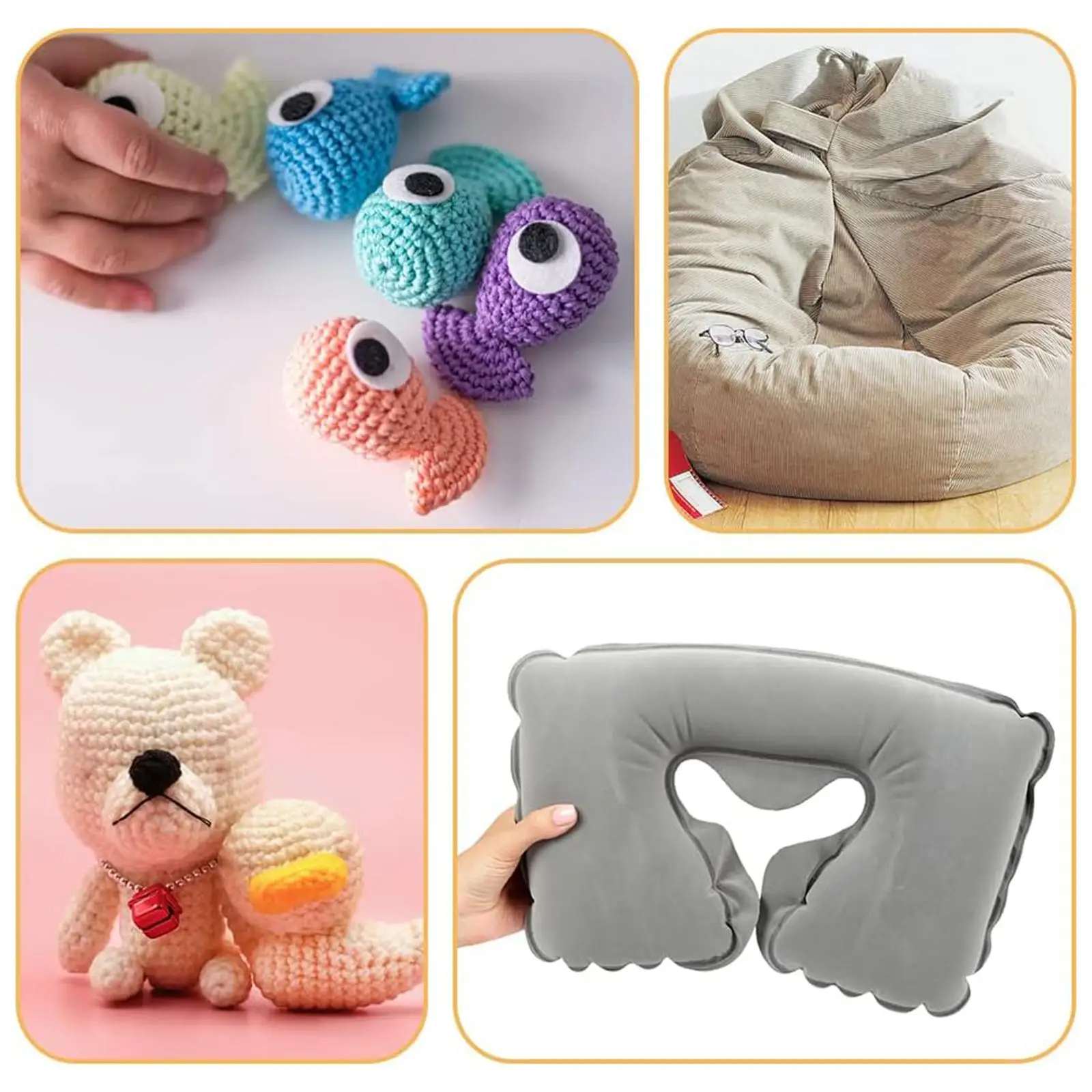 Stuffed Beads Transparent Weight Filler DIY Plush Toy Beads 500g for Handmade Animal Crafts - 3