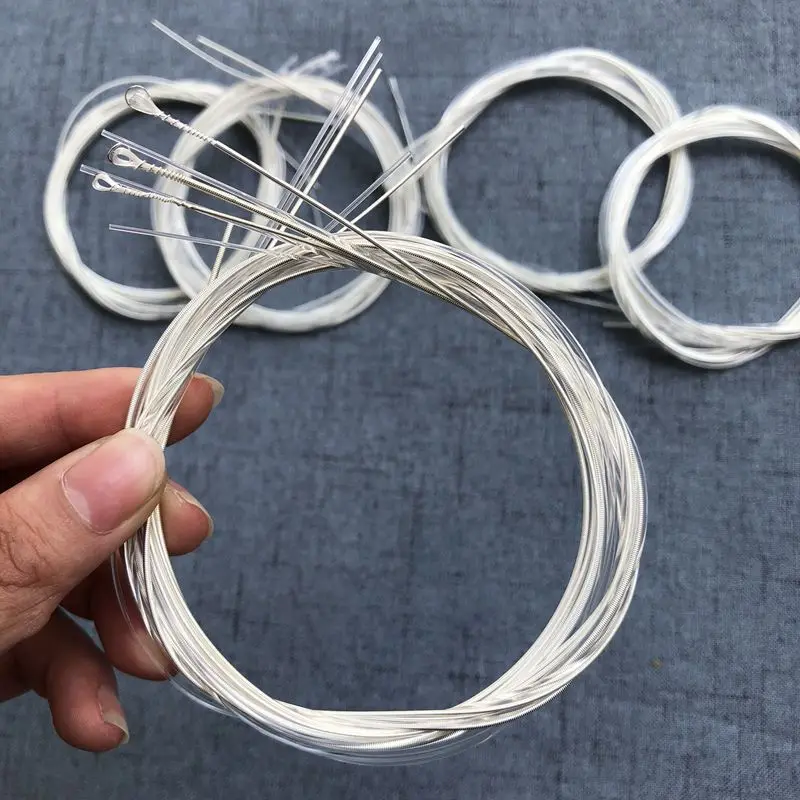 Electric Guitar Strings Acoustic Guitar Strings Classical Guitar Strings Guitar Accessories Nylon Guitar Strings Clear Light Classical Strings Silver Plating Copper 1-6 E B G D A E 6pcs/set