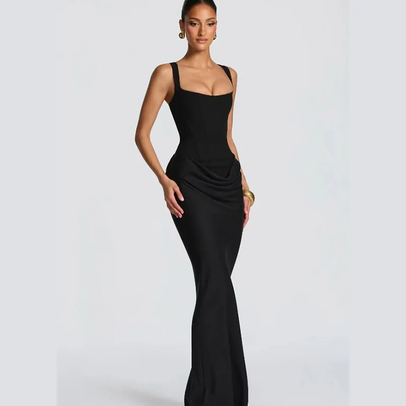 Women Sexy Luxury Party Maxi Dress Elegant High Neck Sleeveless Slim Fit Long Robe 2026 New Shinny Chic Lady Wedding Guest Dress S1c3a836f825446c29c847439ed792d2cd