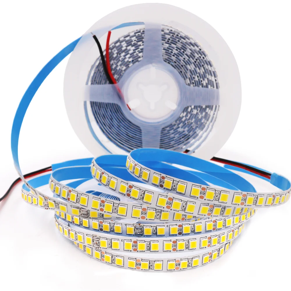 5M LED Strip Lights Waterproof 12V 2835 5050 5054 LED Lights Flexible 60 120 240LEDs/m RGB Tape Diode Cold Warm Natural White 5m led strip 2835 smd dc 12v 240leds m 300 600 1200 leds waterproof ip65 flexible ribbon string led tape lights cold warm white