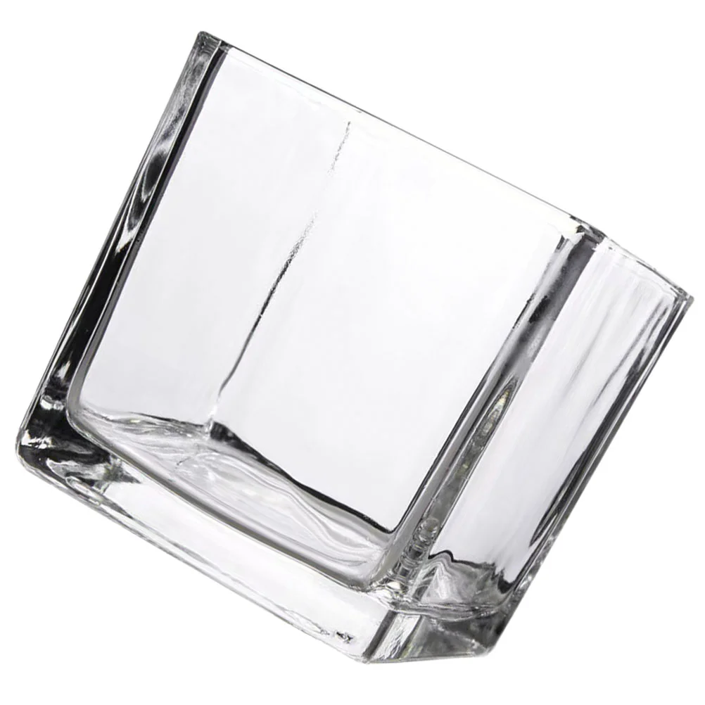 

Vase Glass for Office Flower Candlestick Decorative Cube Hydroponic Plant Bottle