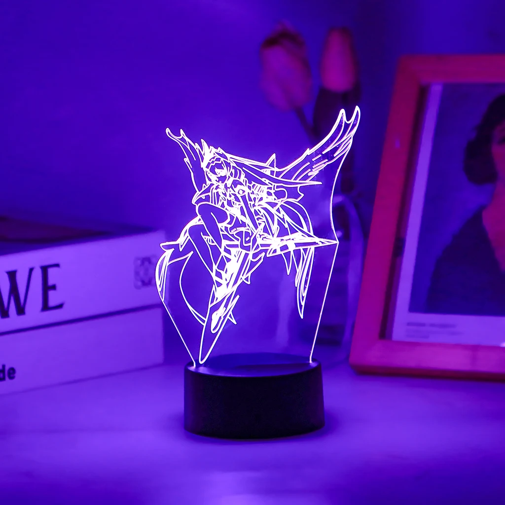

Hot New Honkai Impact 3 Kiana Kaslana Night Light For Kids Anime Lamp Room Decor Christmas Gift Dual Two Tone 3D Led Nightlights