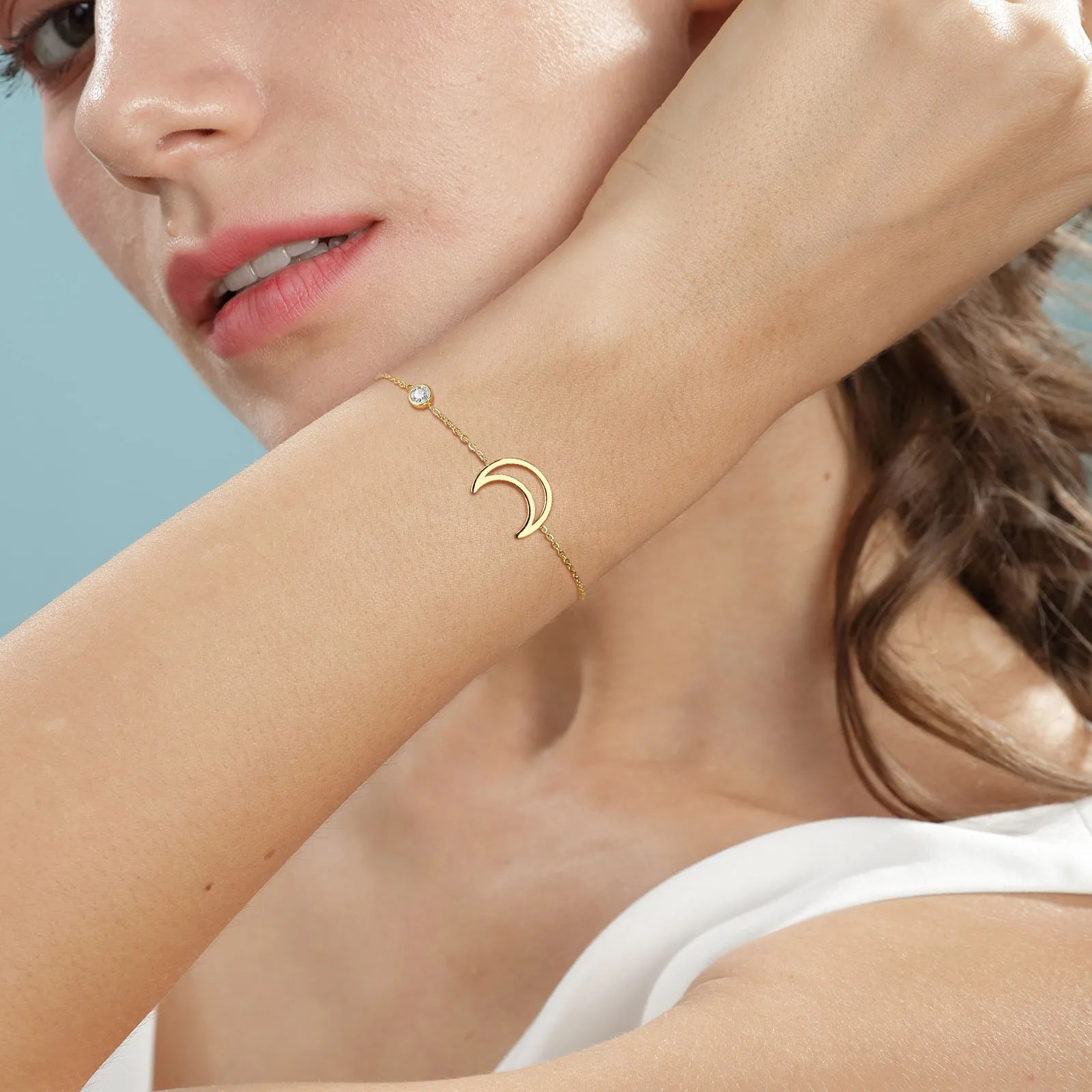 Stainless steel bracelet metal bracelet Stainless Steel Sun Chain Bracelet Adjustable Charm Sunburst Wrist Stackable Link Bracelet Minimalist Jewelry