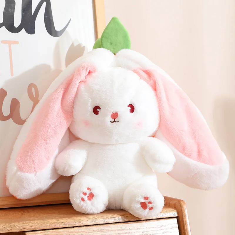 Jouet en peluche lapin transfigure Fruit Kawaii, jolie carotte fraise se  transformer en lapin, cadeau d'anniversaire et de noël pour enfants -  AliExpress