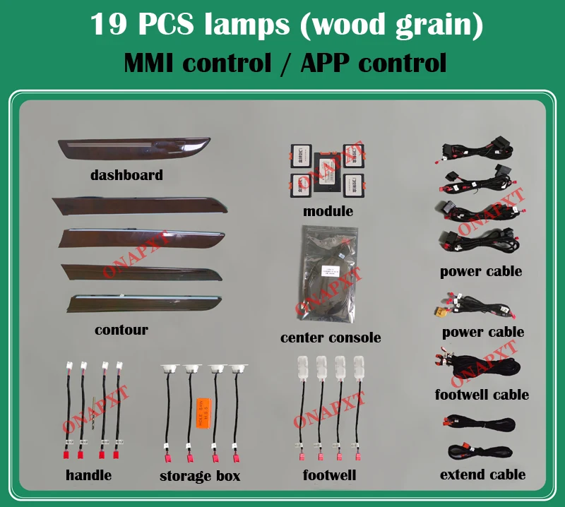 Atmosphere Lamp 21color For Audi A4 S4 B8 20092015 Car Led Decorative
