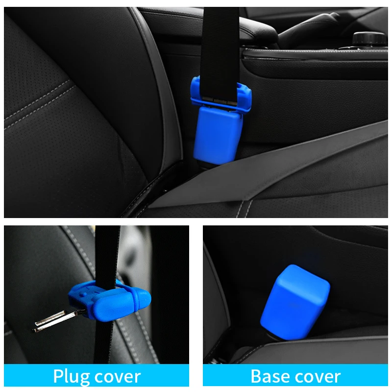 Silicone Anti-Scratch Seat Belt Buckle Cover – Universal Car Accessory, Pair