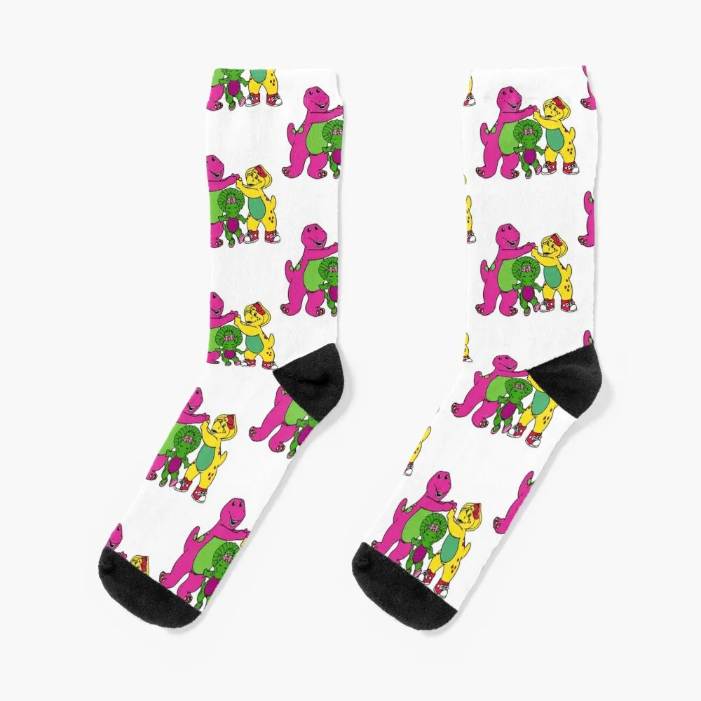Barney And Friends Socks soccer anti-slip with print sport hockey Socks For Women Men's