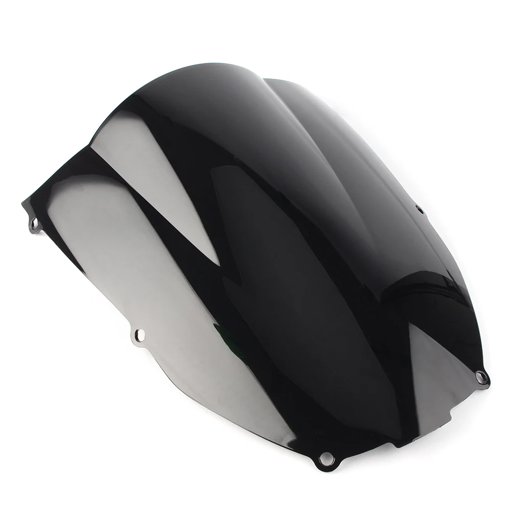 Motorcycle Windscreen Double Bubble Windshield ABS Plastic For Kawasaki Ninja ZX6R ZX-6R 2000 2001 2002