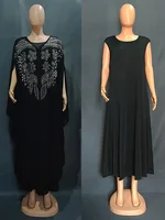 Abayas pour femmes dubaï luxe 2024 mousseline de soie Boubou robe de mode musulmane Caftan Marocain Occasions de fête de mariage Djellaba Femme 6