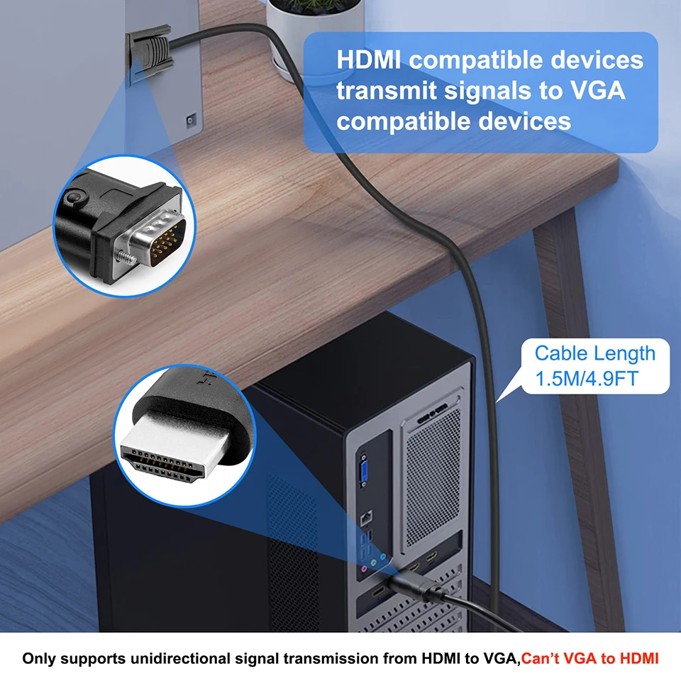 Adaptador Cable HDMI A VGA – MarBol System