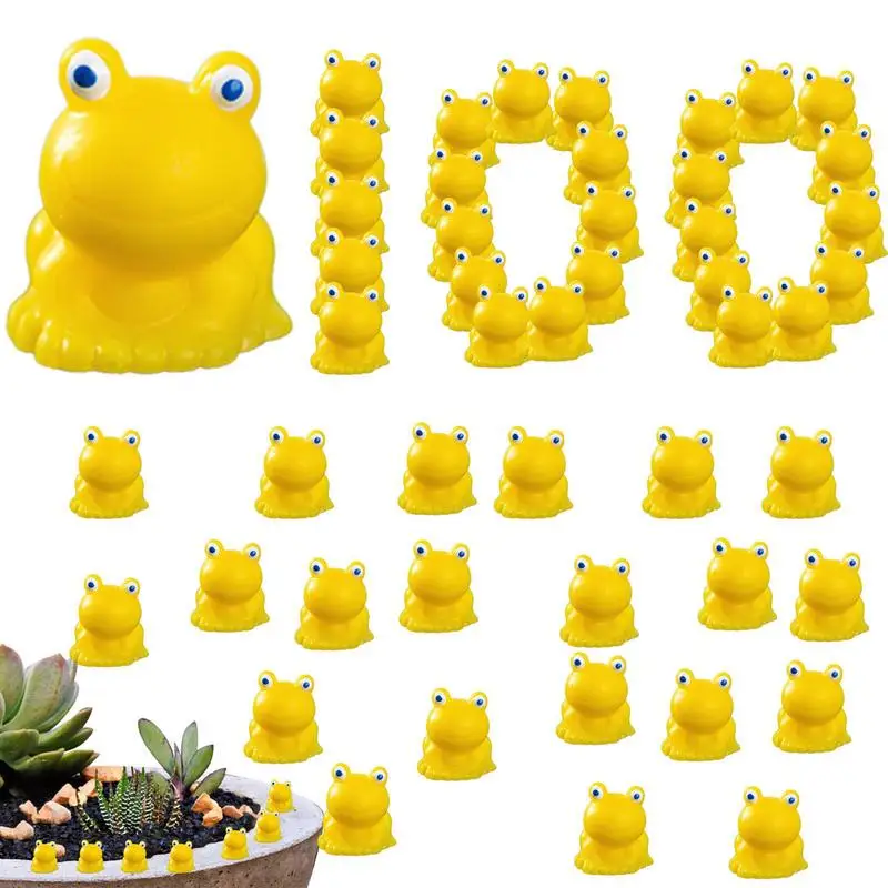 

Mini Frogs 100pcs Moss Landscape Ornaments Matte Lightweight Durable Adorable Funny Mini Frogs For Cake Topper Decorations