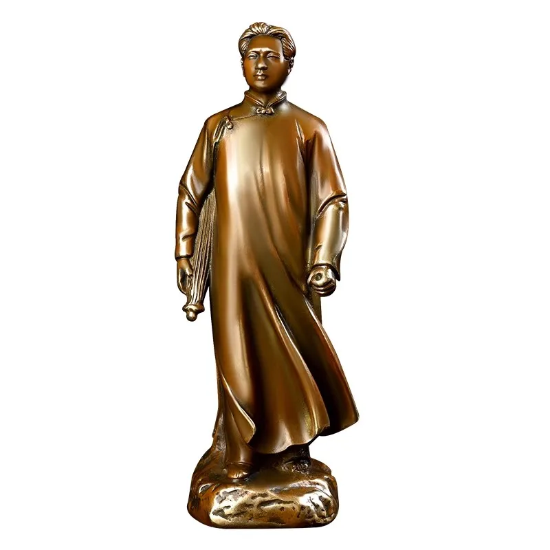 Young Mao Zedong ornaments a pure copper statue of Chairman Mao Zedong, a great man,home and office decoration