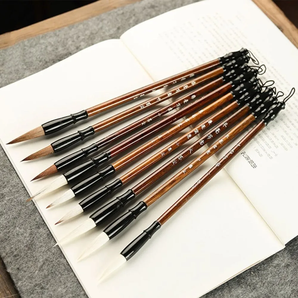 Traditional Chinese Calligraphy Brush Wolf Hair Oil Watercolor Scriptures Writing Brush High-end Oil Painting Art Paint Brush 3