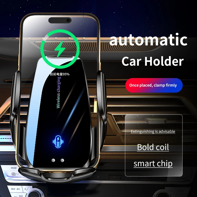 30W Car Wireless Charger Automatic Car Phone Holder Infrared Induction For iPhone 14 13 12 Xiaomi Samsung Fast Charging Station