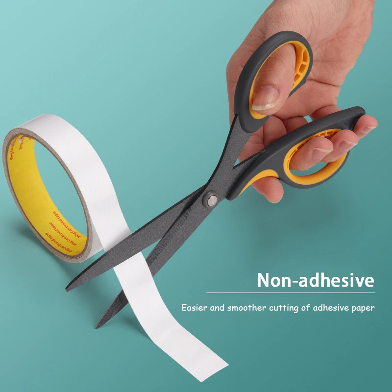 Stainless Steel Anti Stick Scissors Stationery Knife Home Office Scissor Paper Cutter With Anti-stick and Anti-rust Coated Shear paper cutter stationery scissors portable scissors cutter