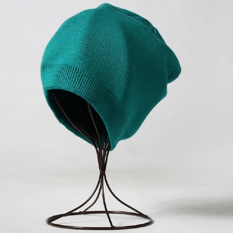 Popular Unsex Autumn Winter Hat For Women Solid Bright Color Soft Cashmere Beanies Best Matched Men Warm Skullies Gift 5