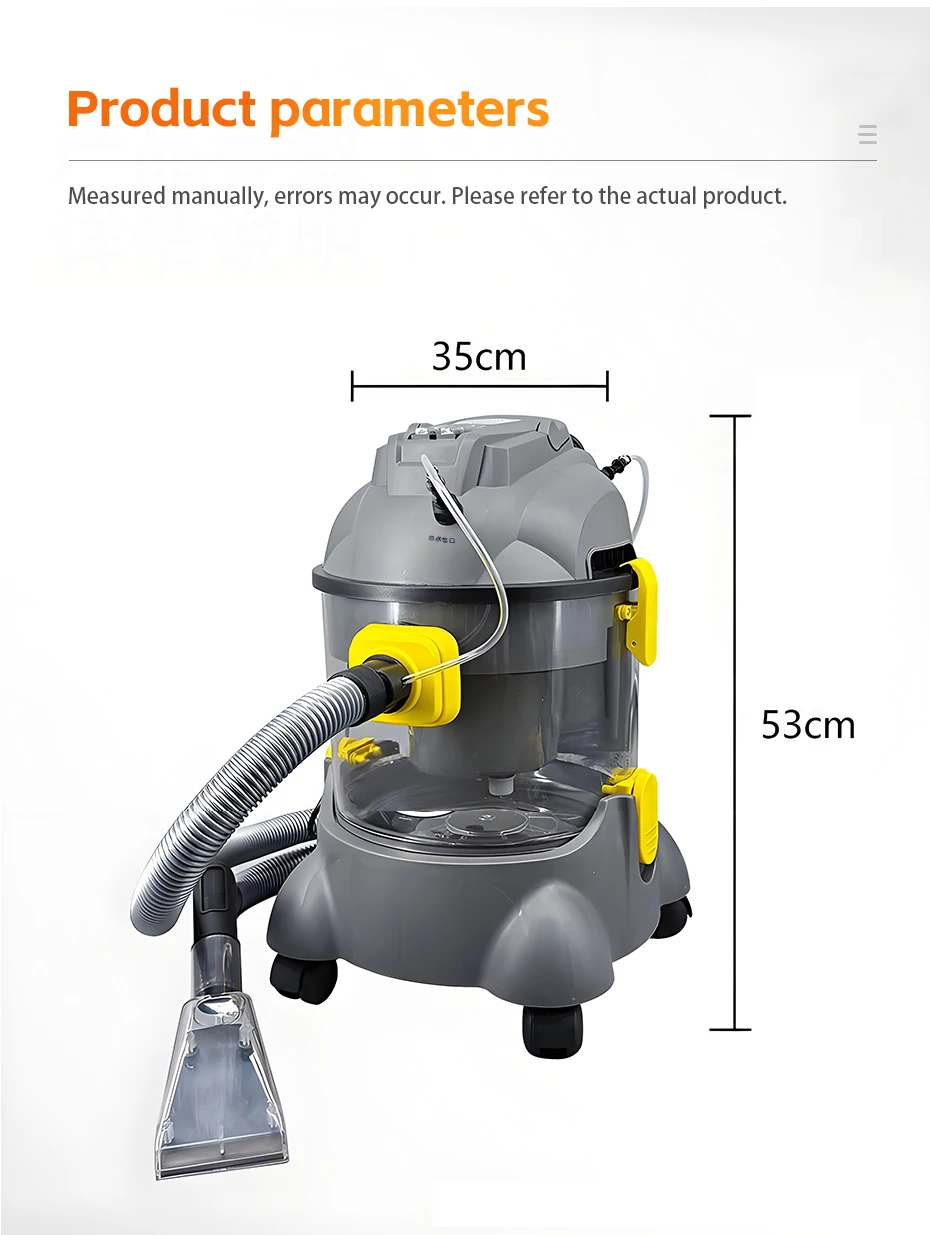 1400W Car Spray Vacuum Cleaner High Power 3-in-1 Carpet Extractor Upholstery Cle