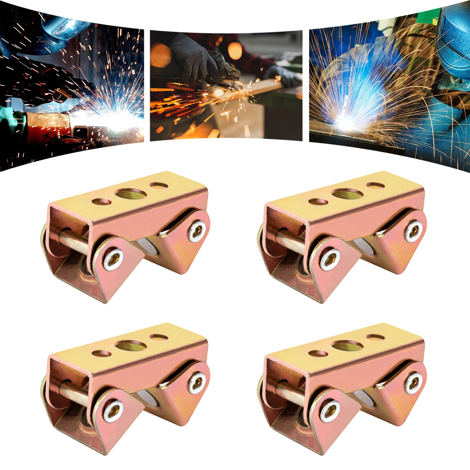 

Magnetic Welding Clamps, Adjustable V-Type Fixture Clamp, Suspender Fixture Adjustable Pads Kit(4 Pcs)