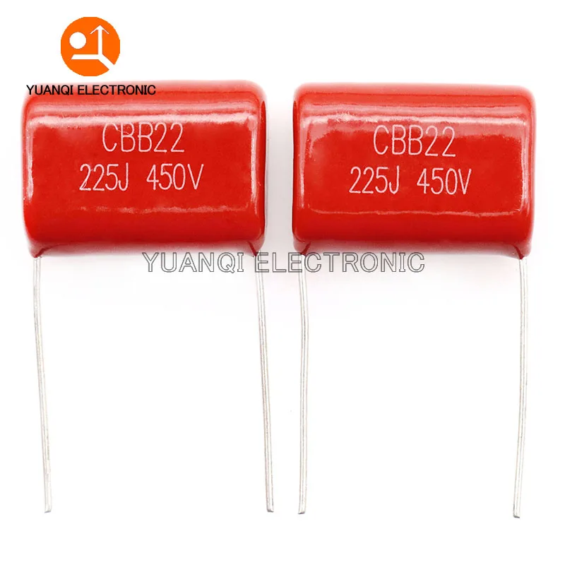 CBB Polypropylene Film Capacitor 10pcs 63V 100V 250V 400V 450V 630V 2000V 103J 104J 105J 155J 223J 224J 225J 334J 474J 475J