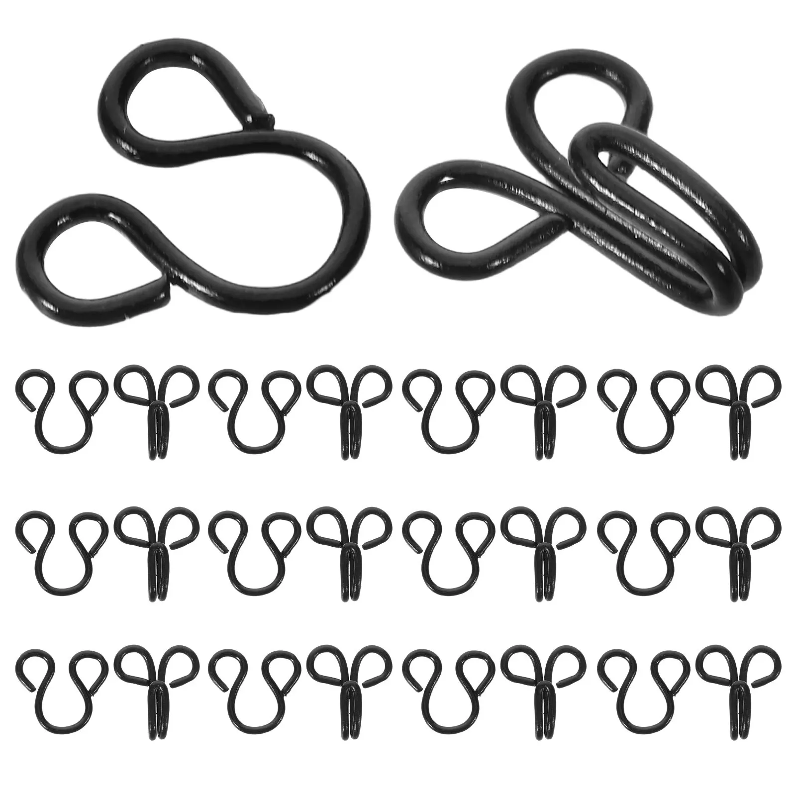 100개입 투명 바느질용 후크 및 아이렛 세트 22mm 브라 후크 교체용 의류 고정장치 (스커트, 브라, 바지, 속옷용)