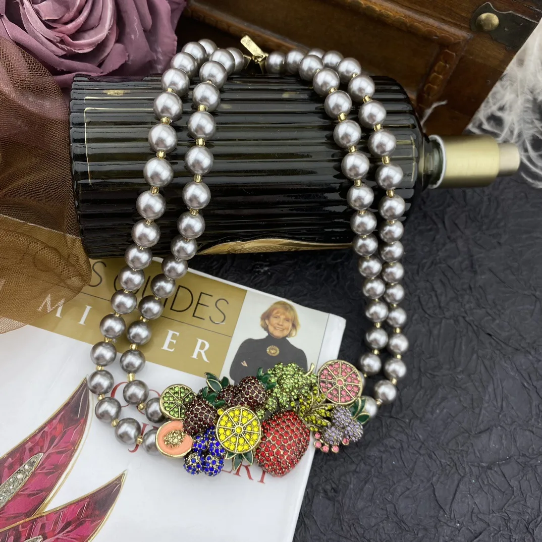 Medieval Jewelry Fruit Necklace Earrings Jewelry Set