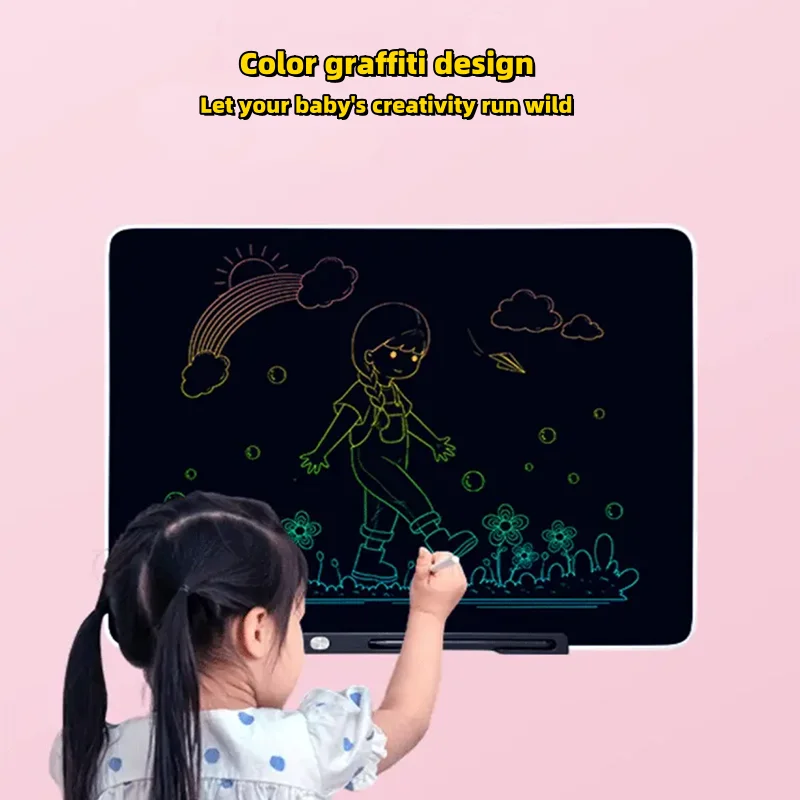 13/16/20 inch Rechargeable LCD Writing Tablet Kids Graffiti Sketchpad Toys  Drawing Board Handwriting Black board Child Toy Gift 2