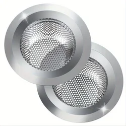 Stainless Steel Kitchen Sink Strainer Set - Food Catcher with Large Wide Rim (2 - Pack) (2PCS)
