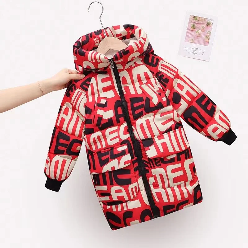 

Kids Boys Jackets Winter Warm Down Coat for Children Hooded Outerwear Clothing Teen Girls Clothes Russian Winter Children Parkas