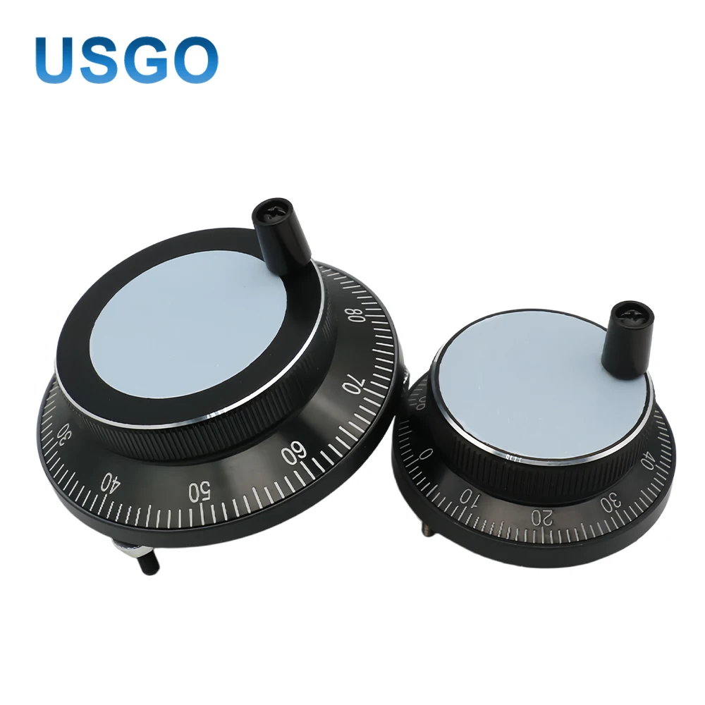USGO CNC 펄서 핸드휠 5/12/24V 4/6핀 펄스 100 수동 펄스 발생기 핸드 휠 CNC 머신 60mm 로터리 엔코더