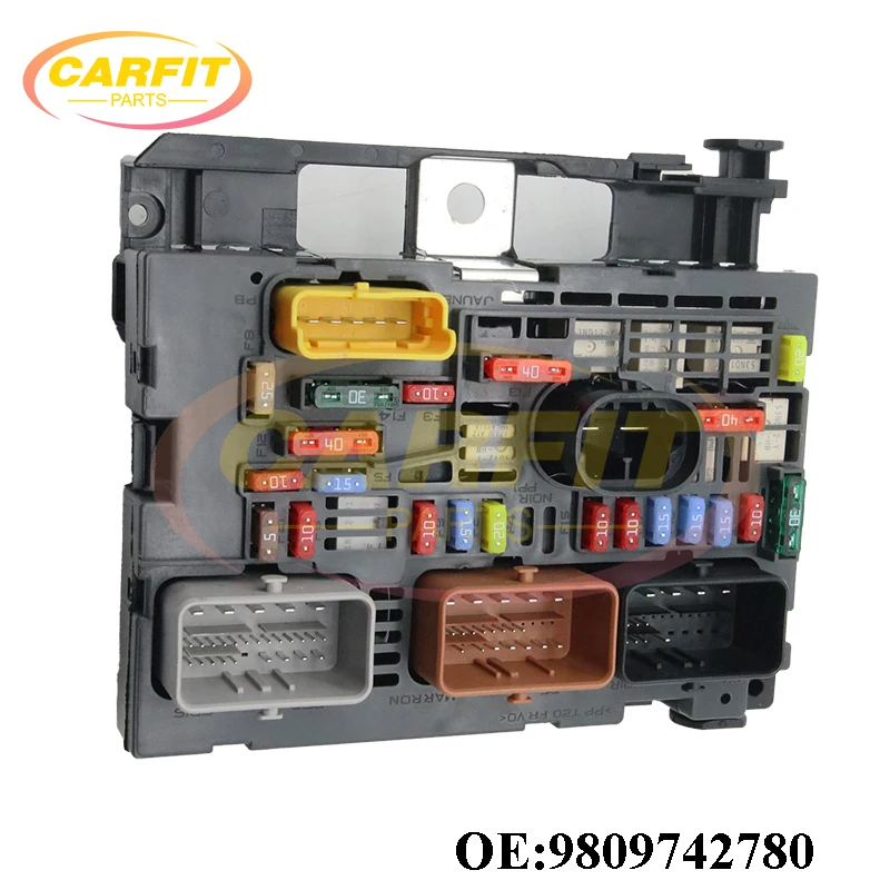 New OEM 9809742780 9664705980 9675877980 Fuse Box Assembly BSM R02=R19 For Peugeot 3008 407 Citroen C5 C4 PICCASO Auto Parts