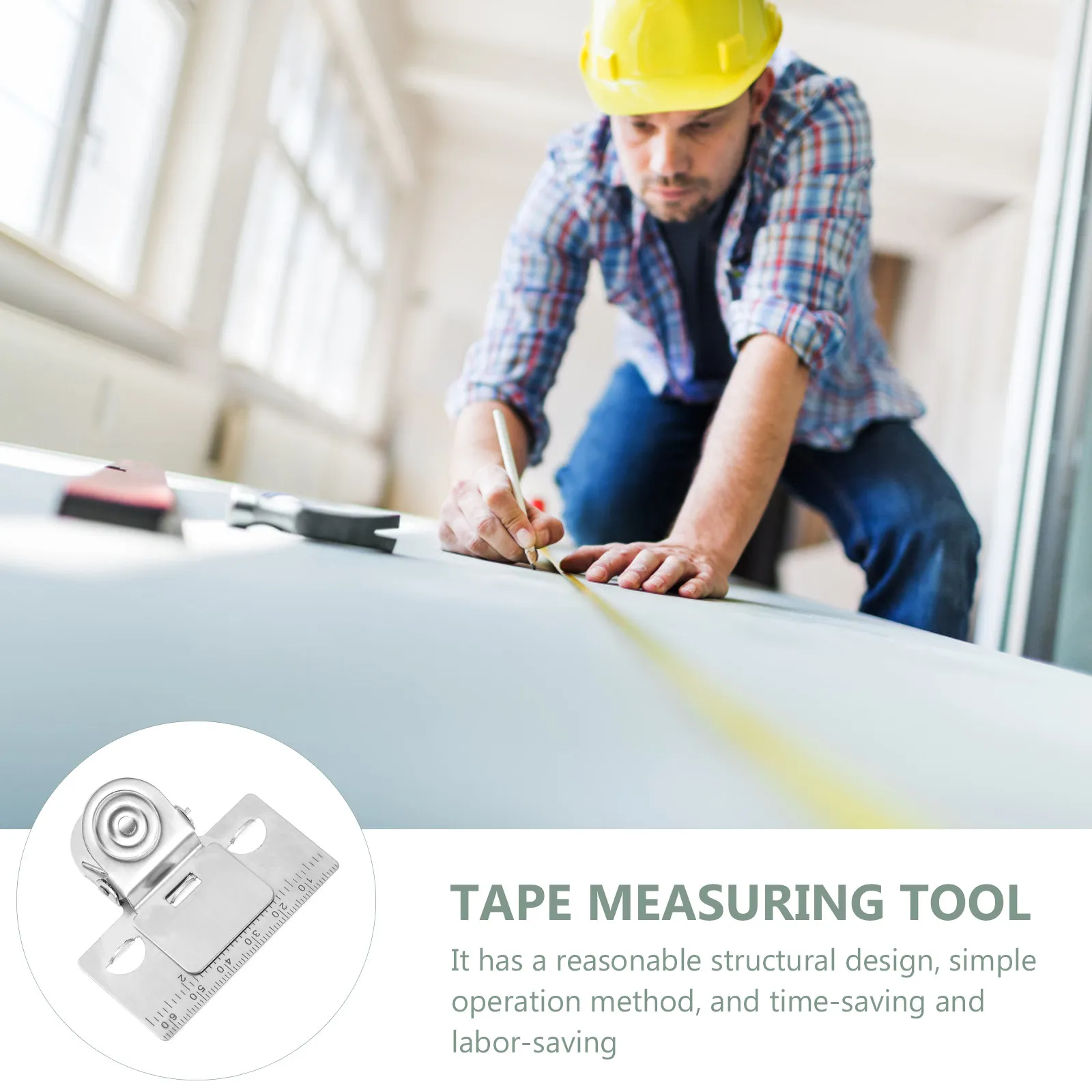 1Pcs 전문 테이프 측정 클램프 고강도 스프링 클립 부드러운 표면 정밀 측정 마킹을 위한 안전한 사용