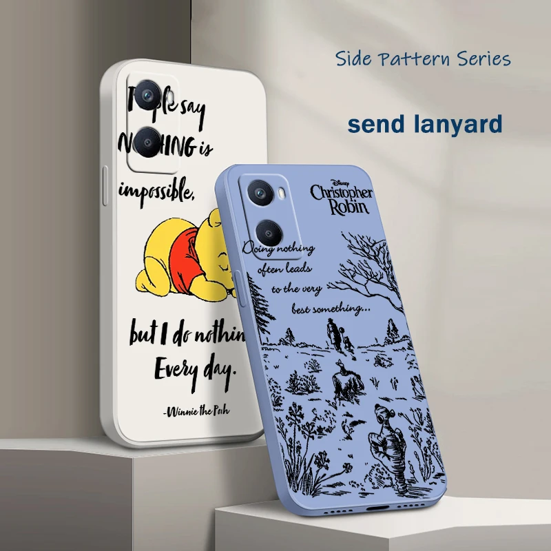 

Winnie The Pooh Love For OPPO F21 A54S A53S A52 A33 A31 A16S A11S A9 A5 A1K A12 AX7 A5 Liquid Rope Phone Case