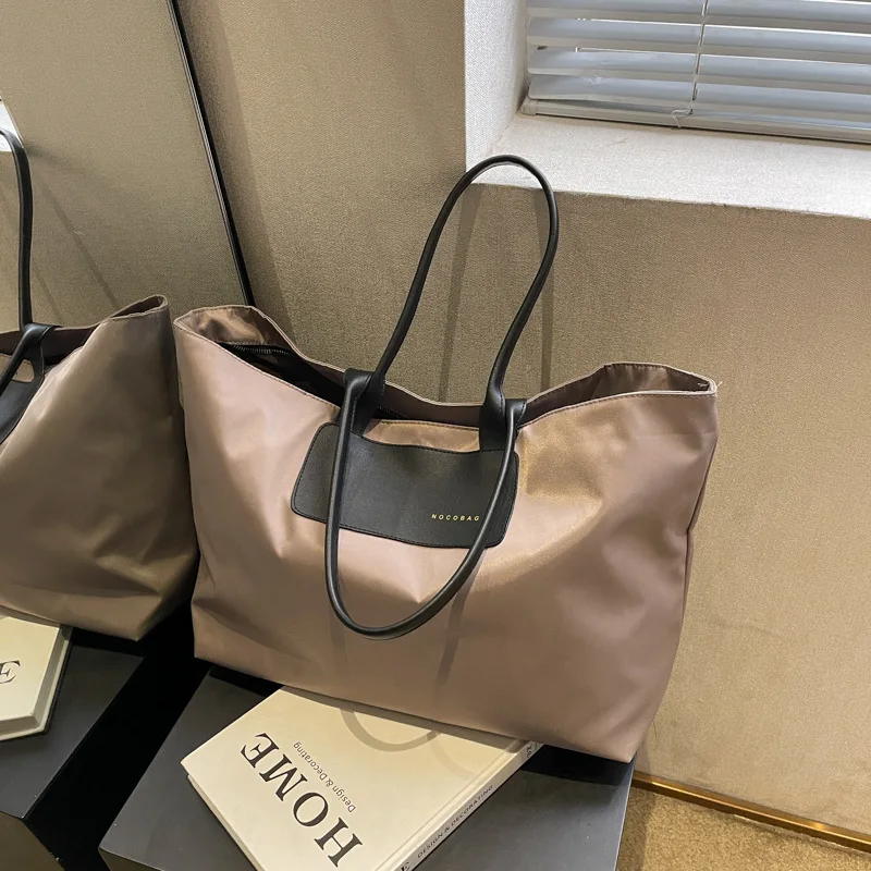 

Нейлоновая сумка-тоут, модная простая вместительная дамская сумочка на плечо, дорожный саквояж кросс-боди