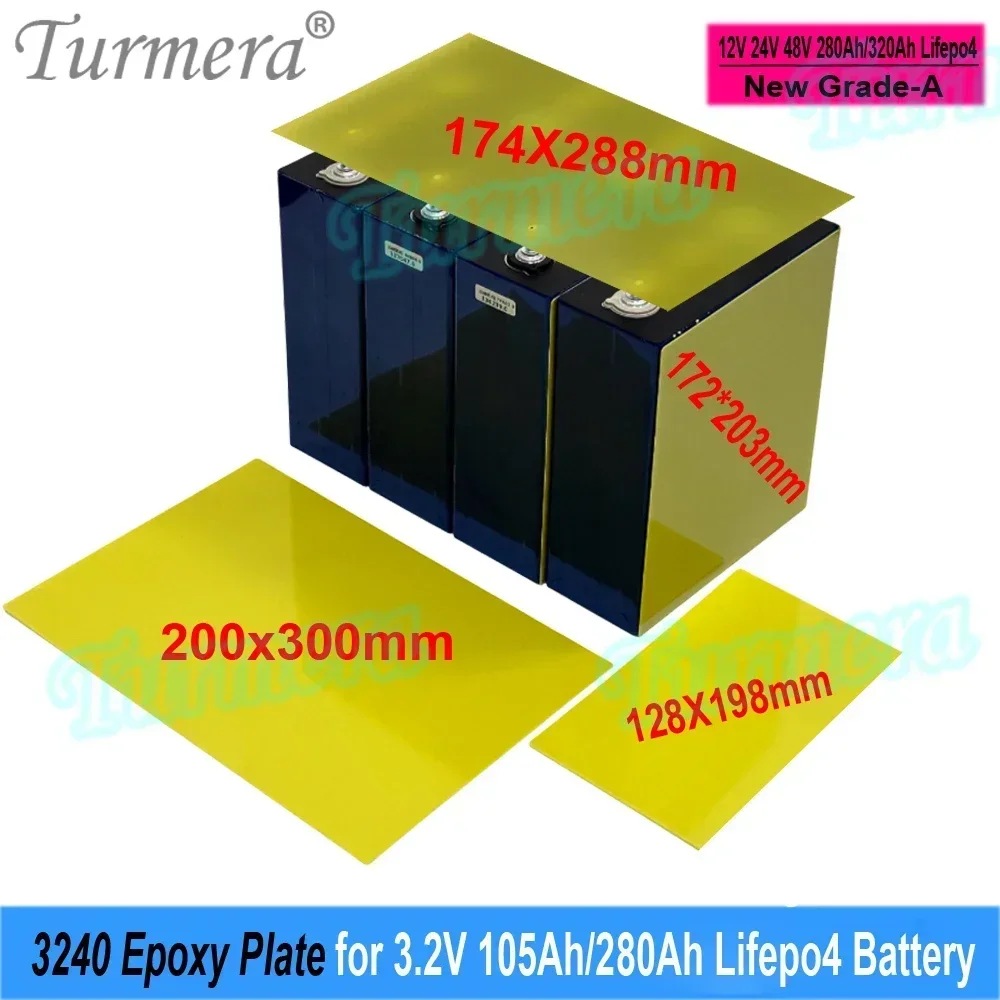 Turmera 12V 48V 3240 Epoxidplatte 203*172mm 174*288mm 200*300mm 0,5mm Dicke Verwendung in 3,2V 280Ah 320Ah 105Ah Lifepo4 Batterie DIY – Detail 1