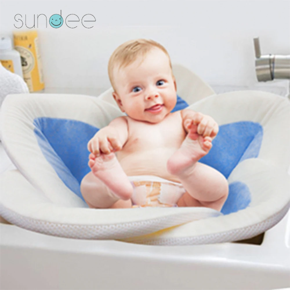 BabyBathFlowerPadFoldableBathCushionNewbornBathPillowInfant