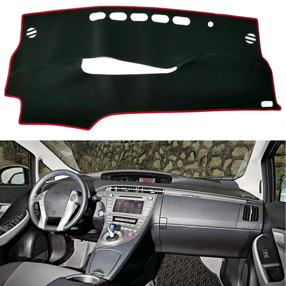 

Коврик EIDRAN для автомобильного стайлинга, нескользящий черный Противоскользящий чехол для приборной панели, солнцезащитный козырек для Toyota Prius 2010-2015