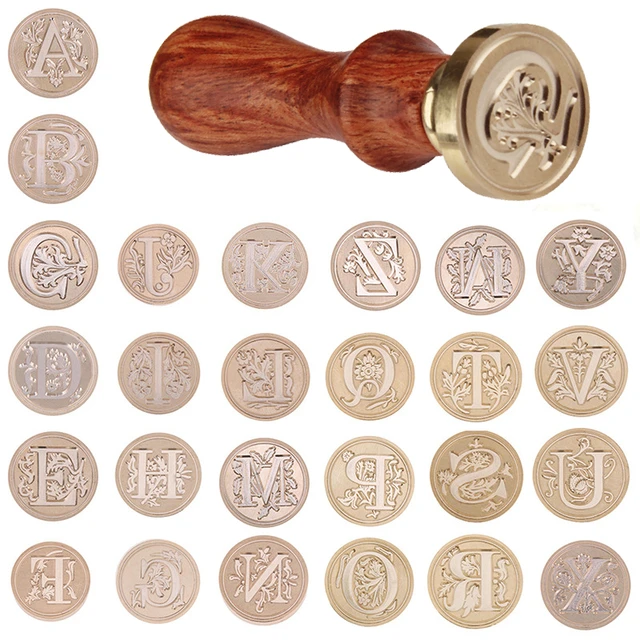 Letter A-Z Retro Wax Seal Stamp Alphabet European Letter Retro Copper Stamp  Head Replace Name Envelope Decor Craft Tools - AliExpress