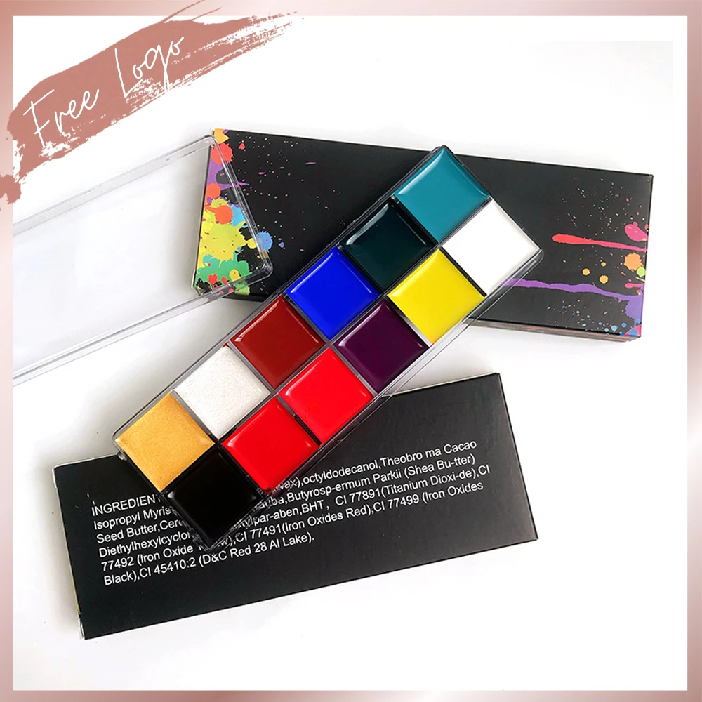 20 Colors Professional Face Body Paint Kit,Oil Face&Body Paint  Kit,Including 20 Colors Face Paint/Paint Stick/Brushes/Special Effects  Sticker/Fake