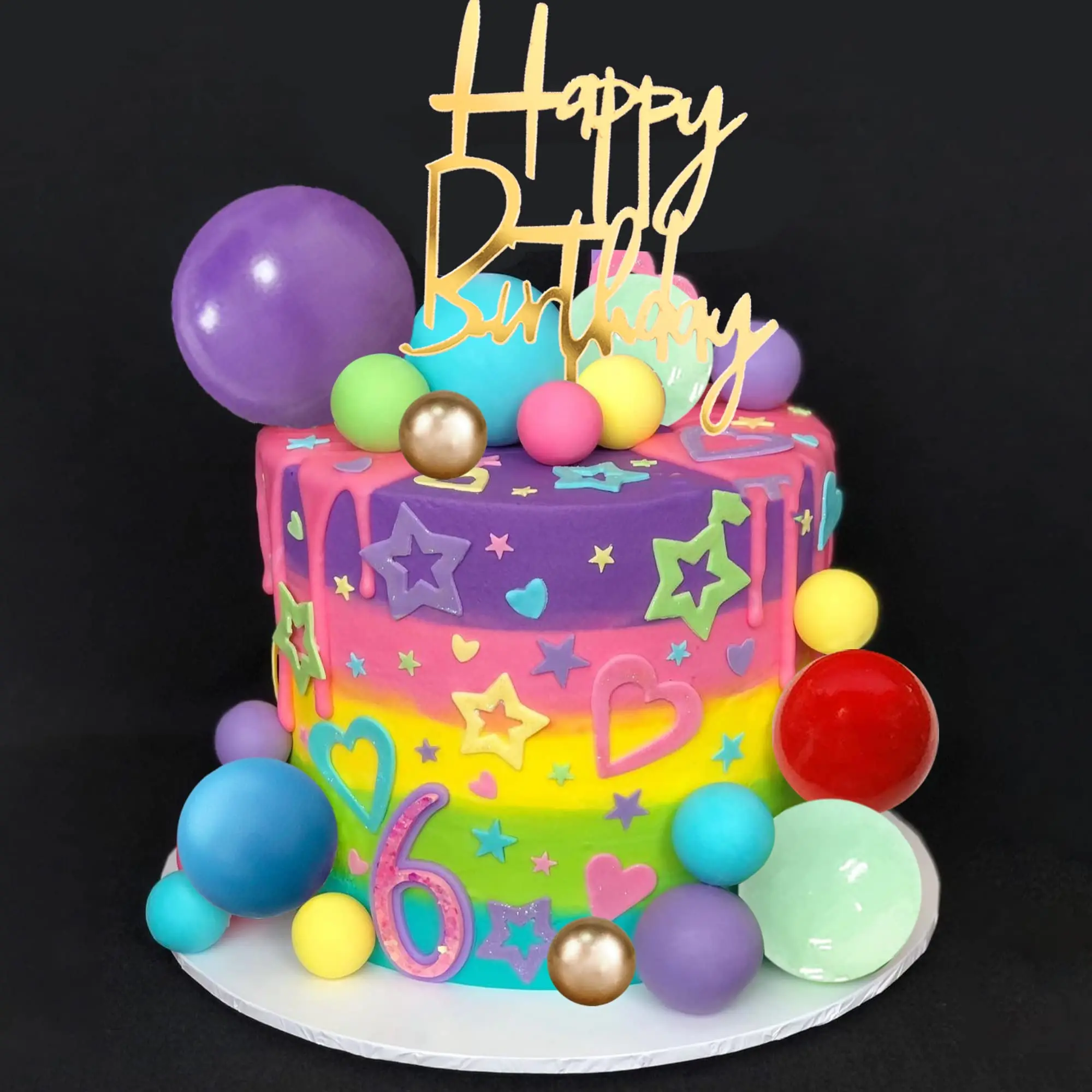 2 Topper Per Torta Arcobaleno A Forma Di Nuvola – Acrilico Oro E Argento, Decorazioni Per Baby Shower, Compleanni E Feste