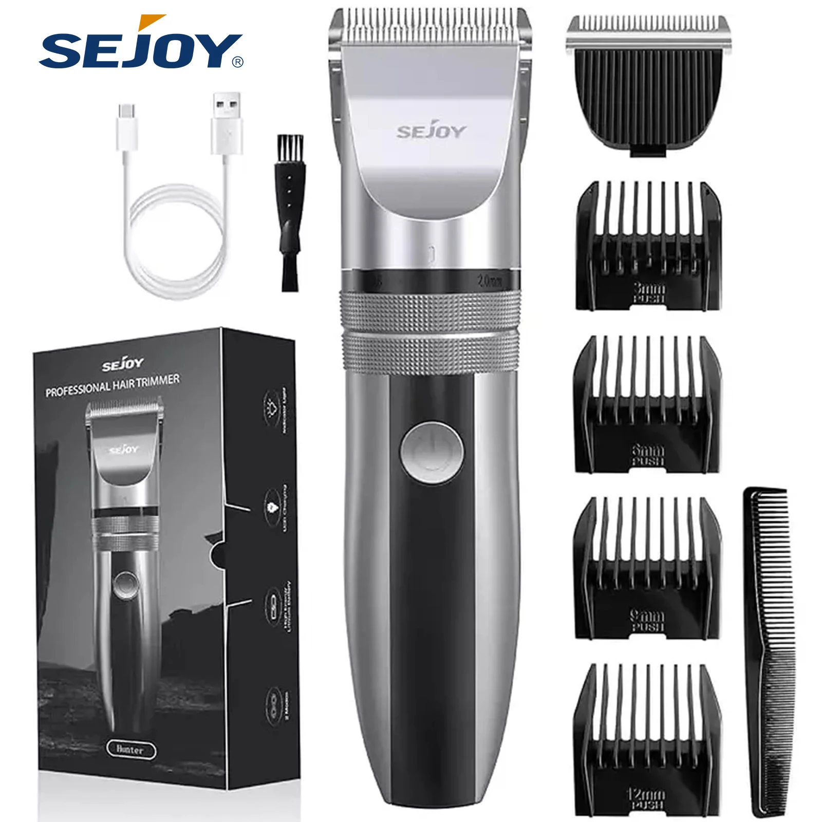 Professional Hair Clippers for Men Rechargeable Cordless Barber Clippers for Hair Cutting hair clipper,hair trimmer