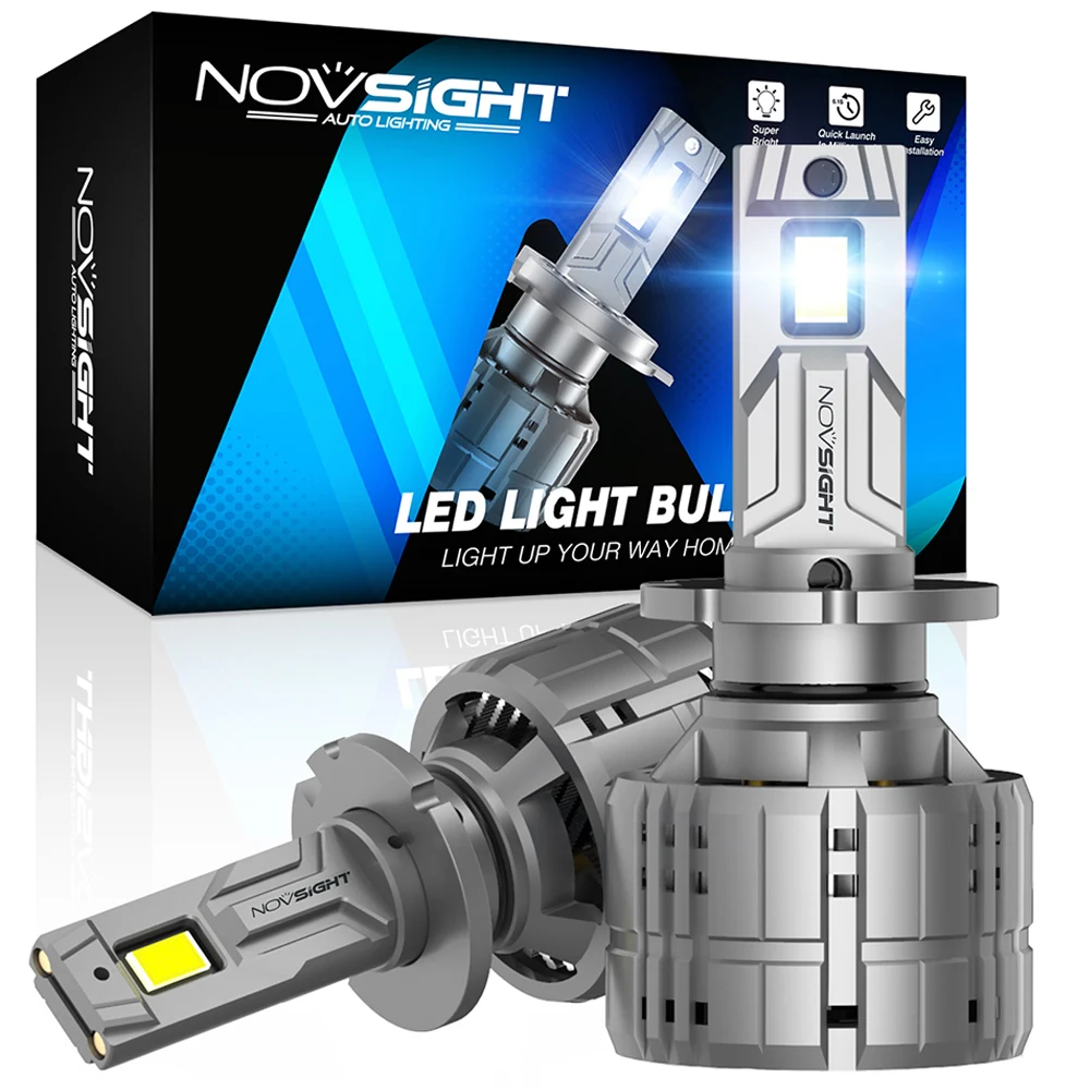 NOVSIGHT-D1 D2 D3 D4 Led Canbus 헤드램프, 200W 40000LM 슈퍼 브라이트 자동차 램프 12V 6500K 화이트 플러그 앤 플레이 자동차 전조등 전구 