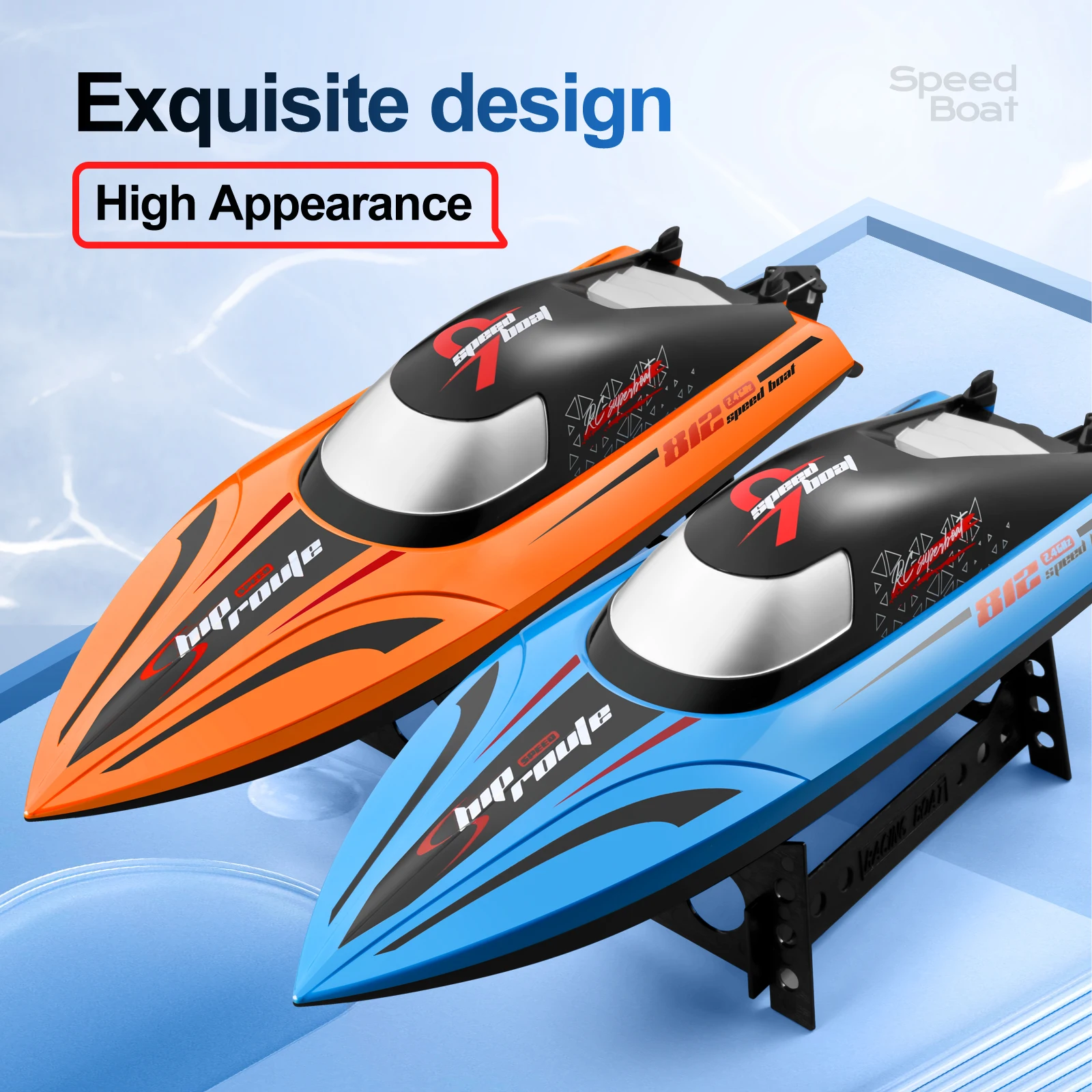 812 RC Boat 2.4Ghz 35km/h High-Speed Remote Control Racing Speedboat Water Speed Ship Endurance 25 Minutes Children Model Toy 2