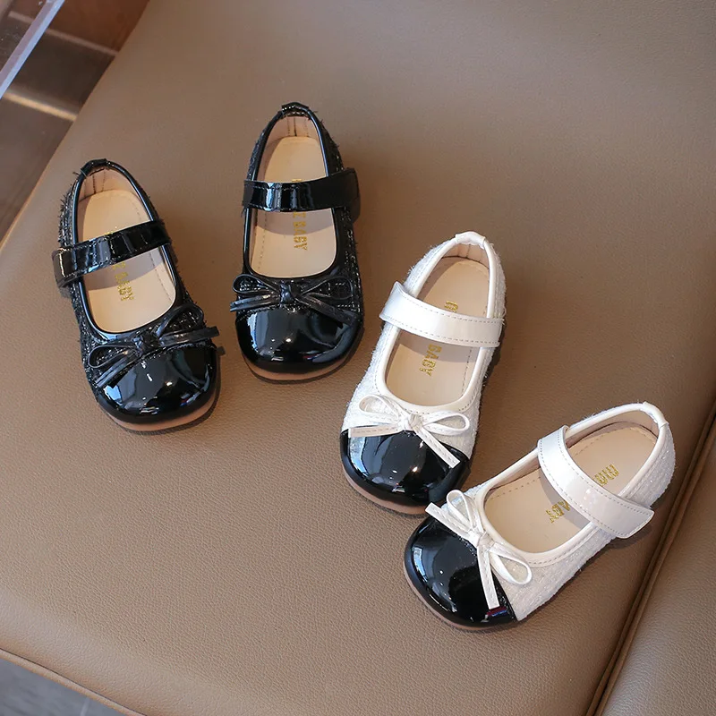 Girls Leather Mary Janes Shoes Soft Bottom Elegant