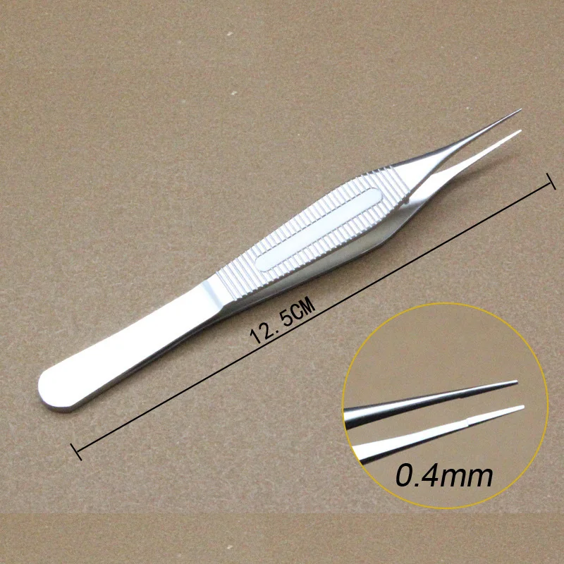 Tissue Forceps Teethed Forceps Platforms 120mm Ophthalmic Tweezers Surgical Instruments Stainless steel 1pcs ophthalmic tool,surgical instruments,capsulorhexis forceps
