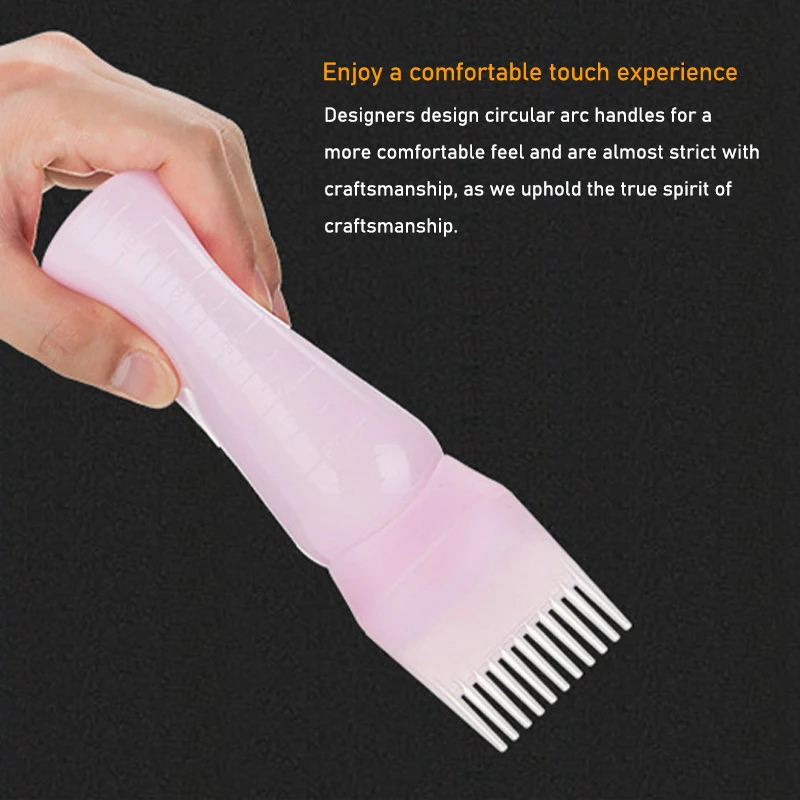 Hair Dye Applicator Brush Bottles 3 Colors Dyeing Shampoo Bottle Oil Comb Coloring Styling Tools
